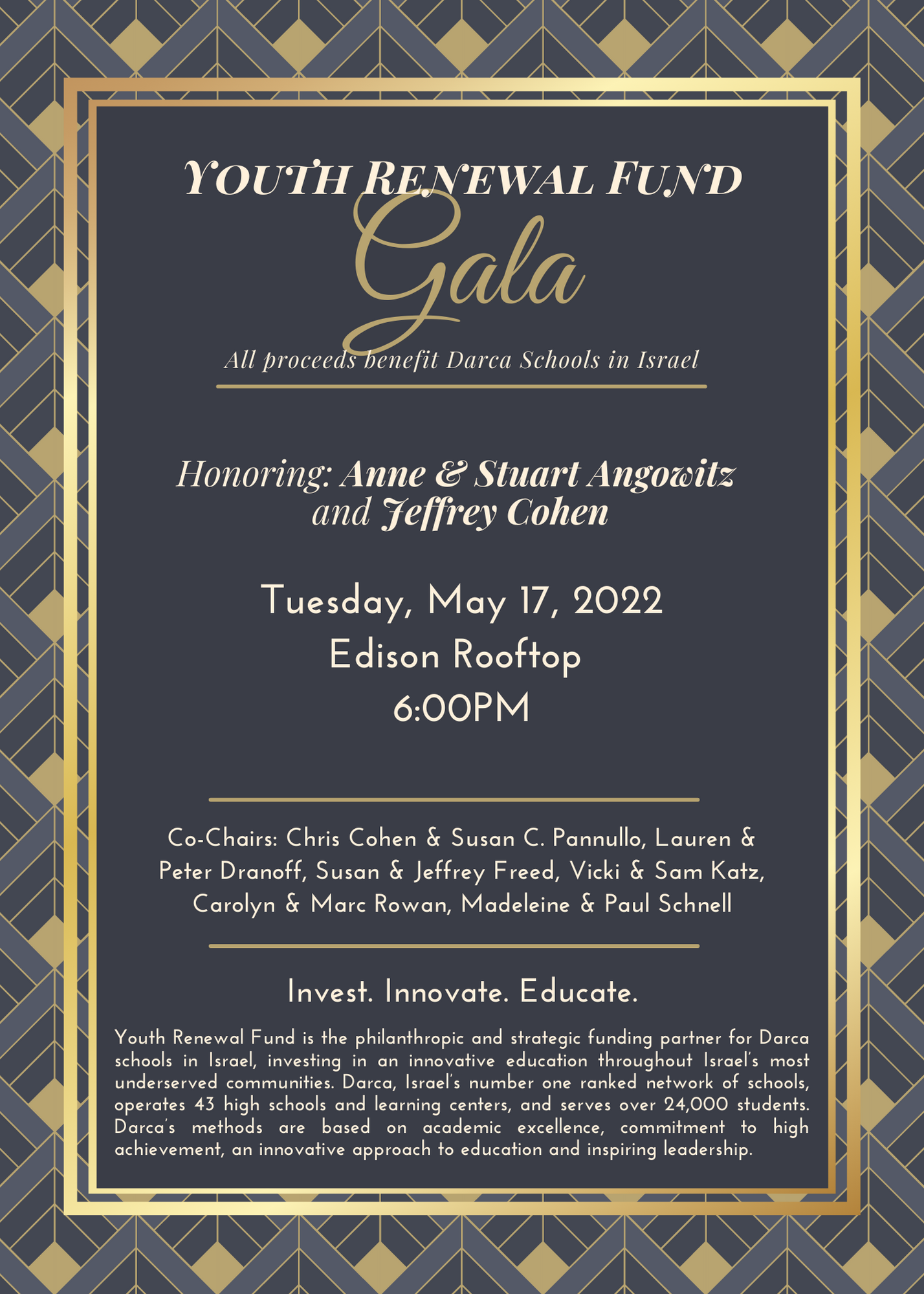 2022 Gala Honoring Anne & Stuart Angowitz and Jeffrey Cohen | Youth ...