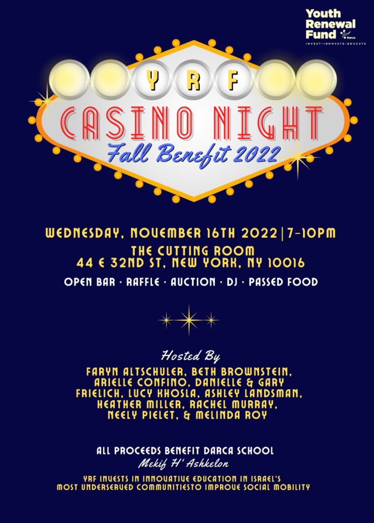 Casino Night Fall Benefit 2022 Flyer