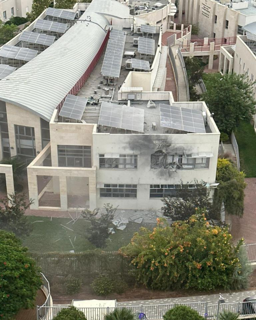 Darca’s Mekif H’ High School in Ashkelon has suffered two separate, direct hits to the school building