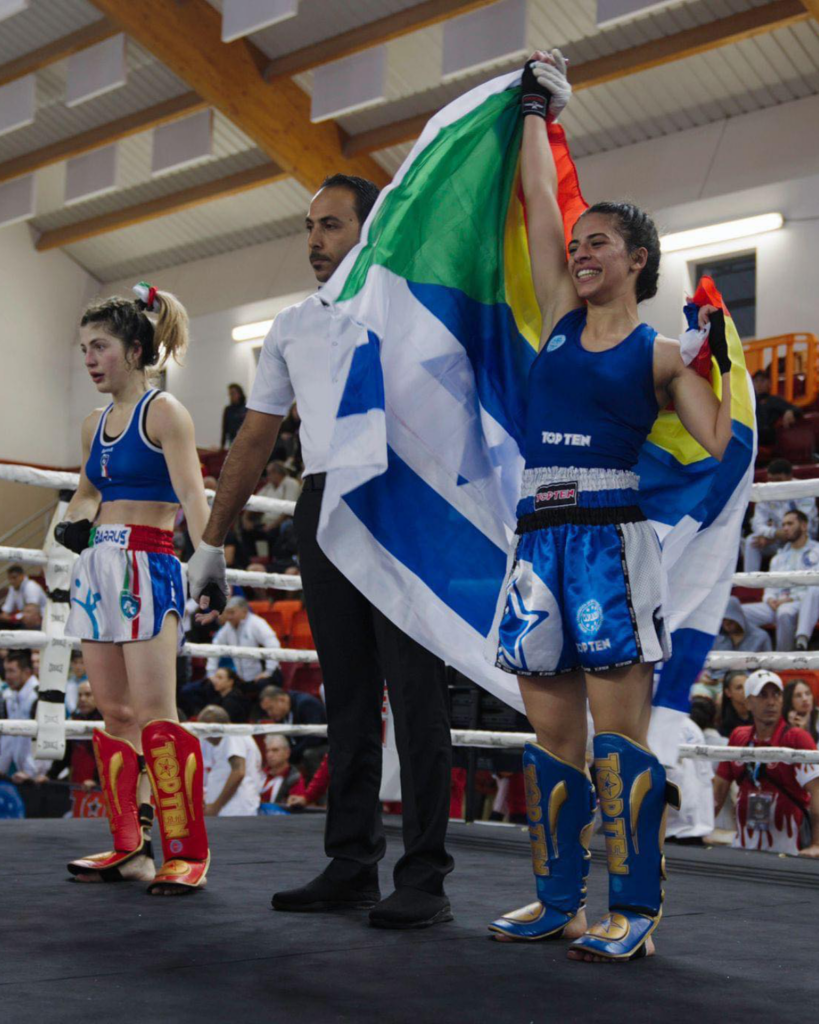 kickboxing champion, Monia Heno, alumna of Darca Druze High School for Science and Leadership in Yarka.